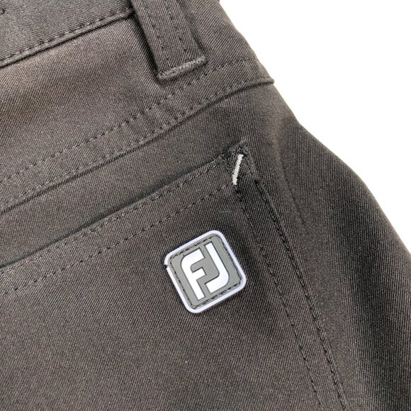 FootJoy Pants Men's 34x27 Black Athletic Fit Golf Performance Chinos Logo - Picture 8 of 16